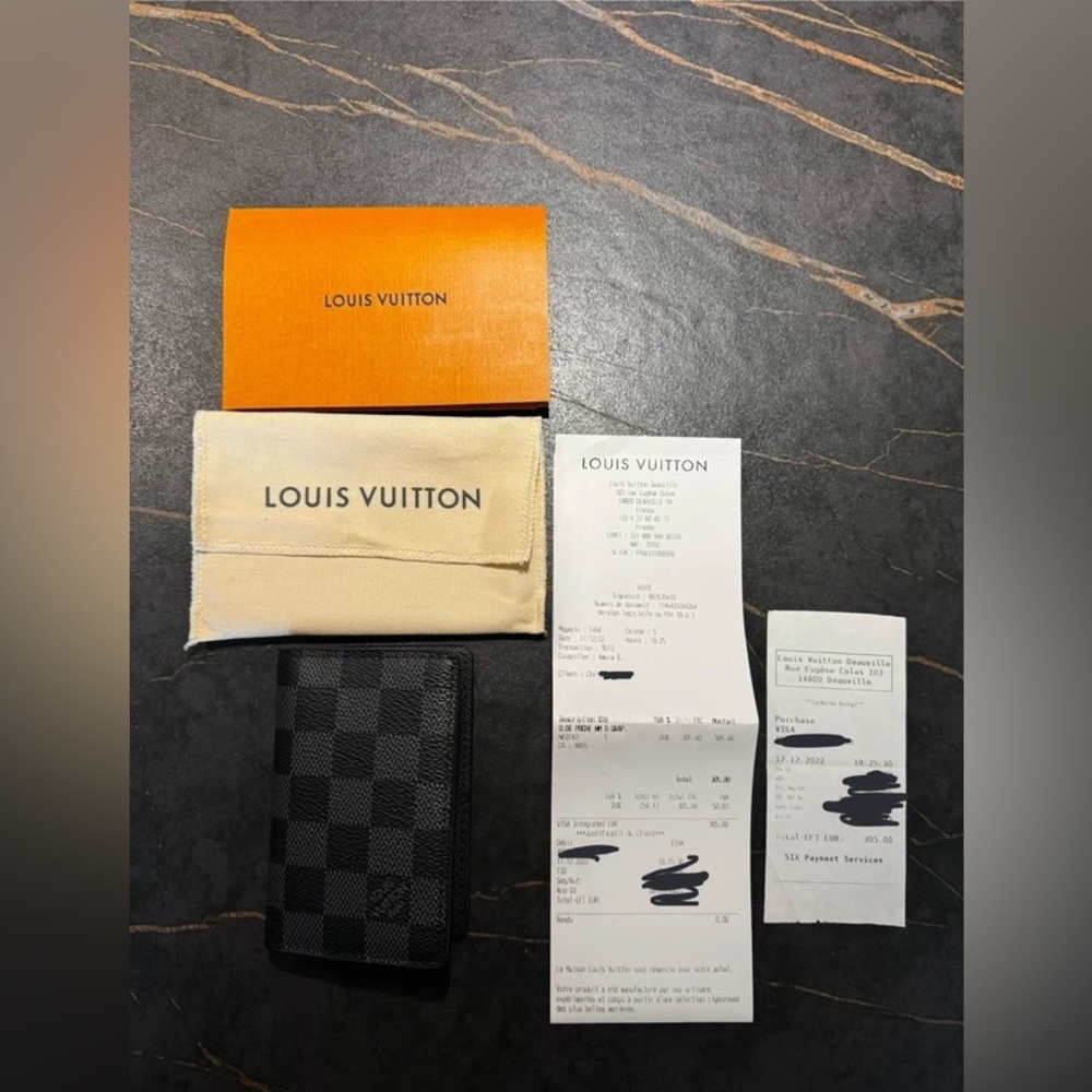 Louis Vuitton Black Damier Graphite Card & Key Organizer